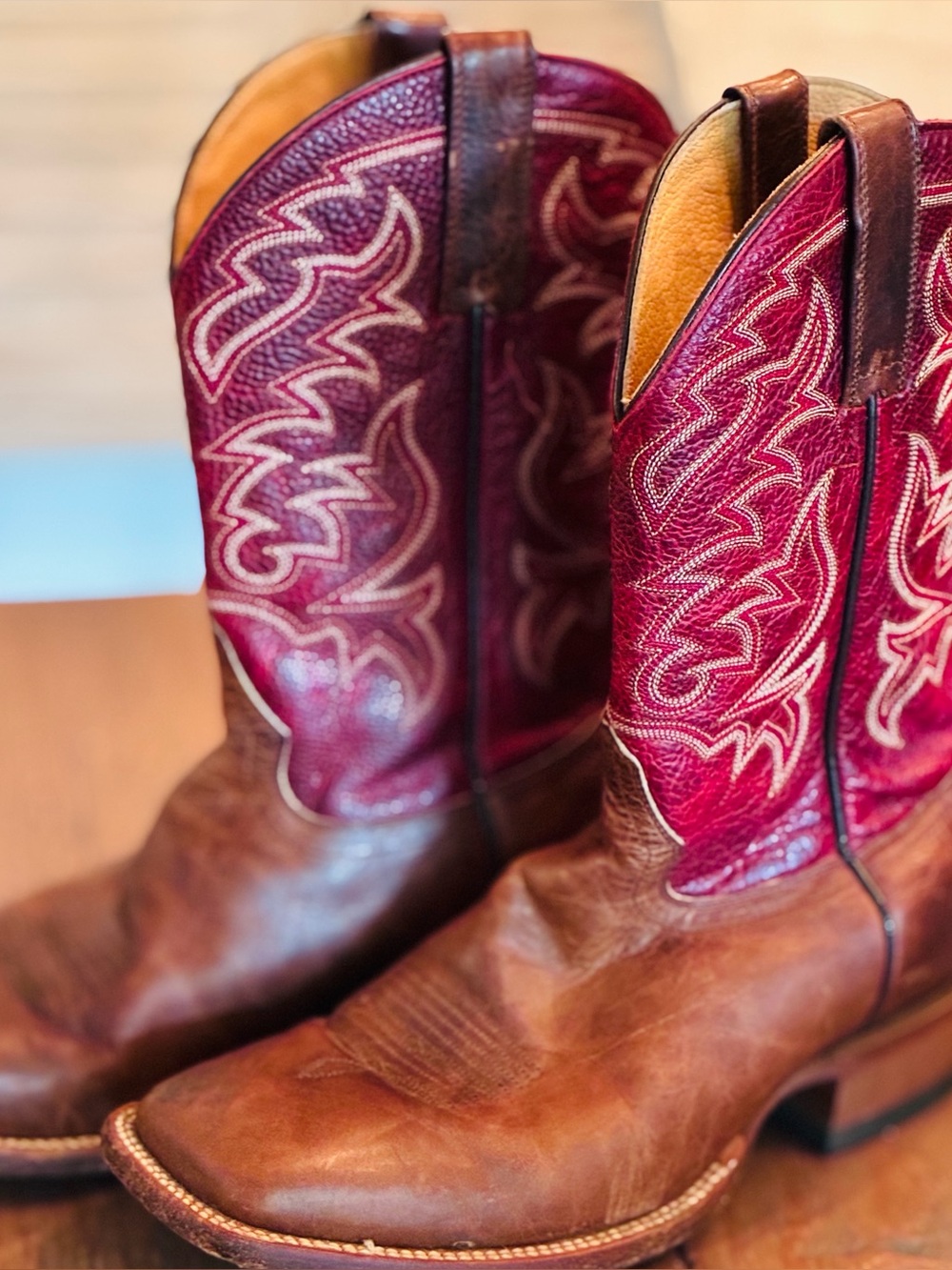 Brad Paisley Moonshine Spirit brand  classic square toe boots. Sz 9.5 D